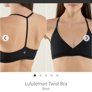Lululemon Twist Bra Size 10 in black